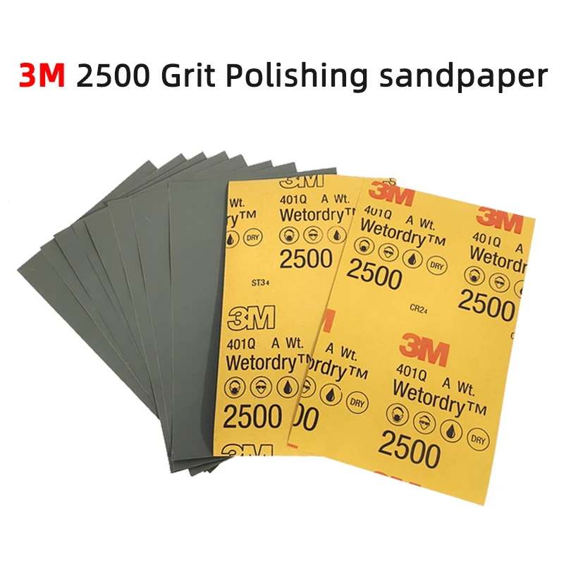 Sanding Discs 3M 401Q Beauty Sandpaper 2500 Grit Car Paint Scratch Polishing 139/228mm Water Ground Fine