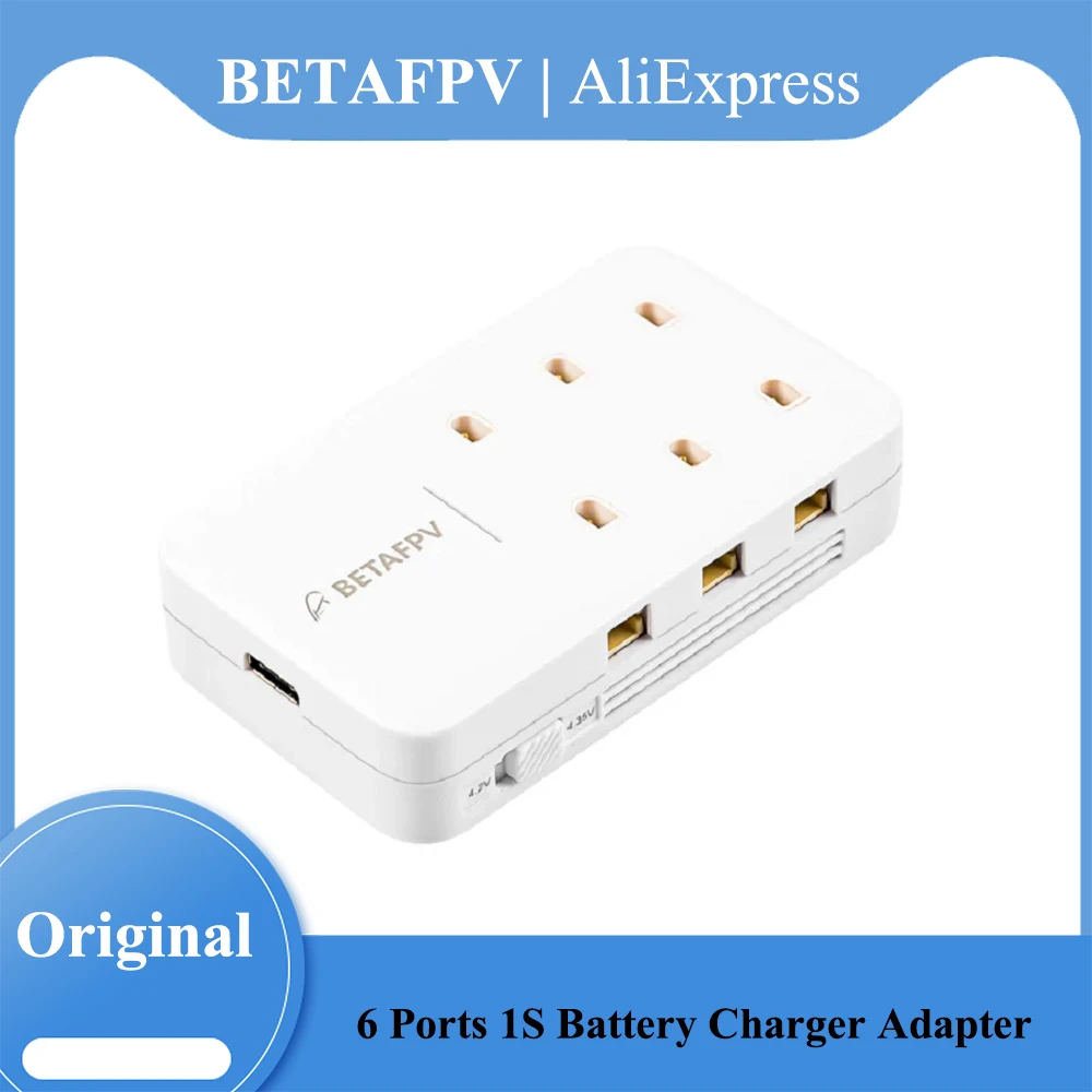 Chargeur 6 ports 1S BT2.0/PH2.0 30W Type-C pour drones FPV