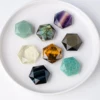 1pc Natural Stone Hexagram star Pendant Necklace Ornament Decorative Chakra Home Decoration 3