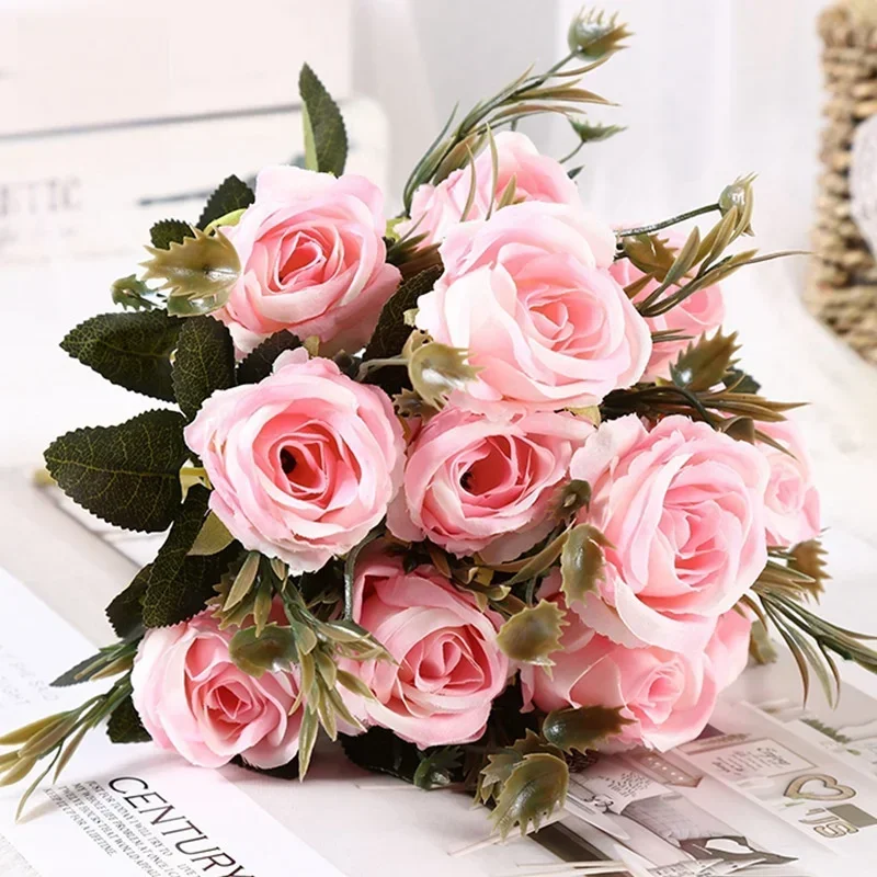 Elegant Silk Rose Bouquet for Weddings and Home Decor
