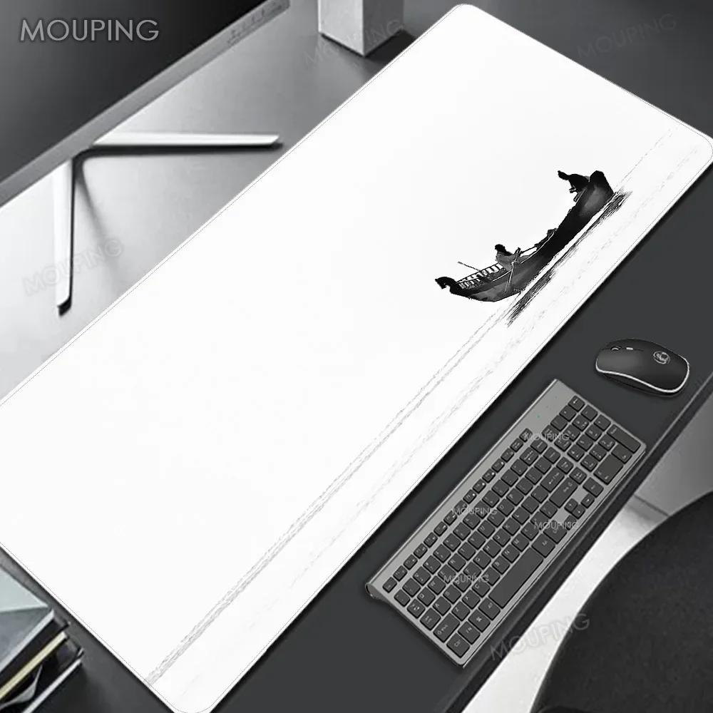 Black and White Mousepad Art Large Desk Mat Aesthetic Minimalist Table Rug 800x300 Keyboard Pad Mausepad Xxl Mouse Pad 900x400