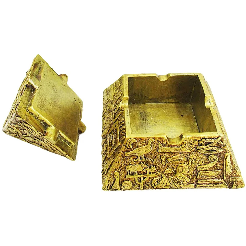 Pyramid Ashtray Ash Holder for Smokers Cigarettes Desktop Decoration Garden Statue Gift Outdoor Lawn Patio Gift for Home Office