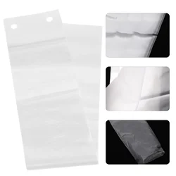 Cabilock Clear Storage Bags Clear Organizer Bags Handle Disposable Tote Storage Bags Hanging Thin Films Professional