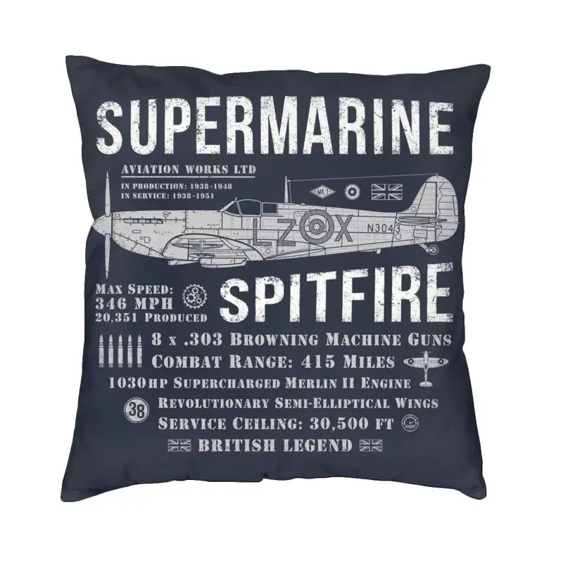 Наволочка для подушки в винтажном суперморском стиле размером 40x40 мягкая