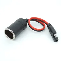 12V 24V car Female Cigarette Lighter Socket to SAE 2 Pin Quick Release Disconnect Connector Plug 14AWG 20A Extension Cable H2 1