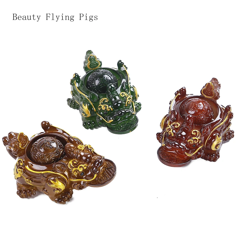 Boutique Resina Cambia Colore Acqua Spray Pixiu Vassoio Da Tè Decorazione Golden Toad Tea Table Accessori Animale Artificiale