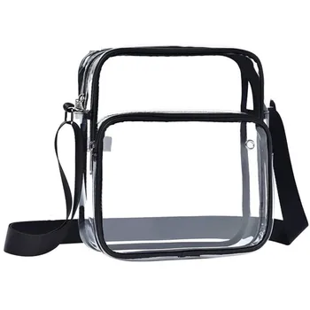 Clear Purses with Shoulder Strap Clear Messenger Bag Waterproof Clear Bag Hand-free Clear Crossbody Bag Transparent Crossbody 1