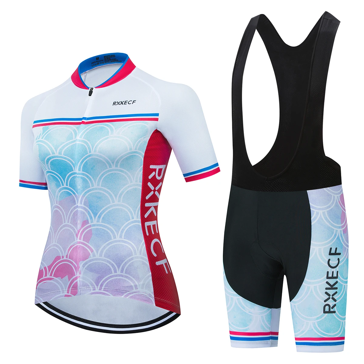 RXKECF Pro 2023 Woman Short Sleeve Cycling Jersey Set Sports Outfit Bike Clothing Kit Mtb Maillot Cyclist Bicycle Clothes 3