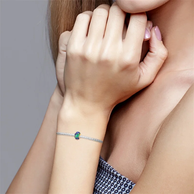 Echtes S925 Silber Bunte Stopper Clip Stern Bowknot Perlen Frühling Fit Pan Original Armband Edlen Schmuck Geschenk Frauen Diy – Detail 14