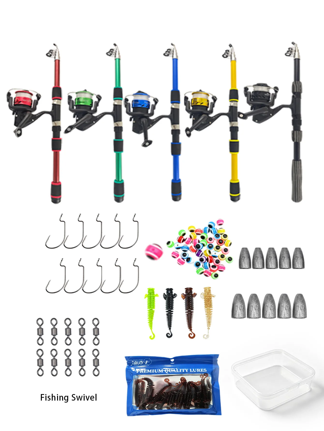  slider image of 1.8m Telescopic Fishing Rod