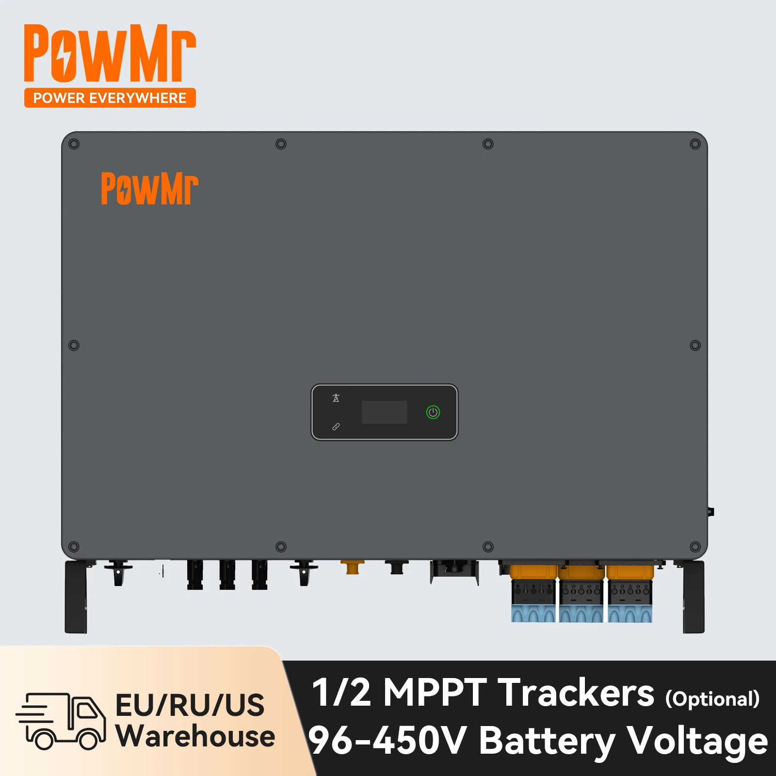 Powmr Inverter Solare Ibrido Ad Alta Tensione Della Batteria 1 E 2 Mppt Tracker Opzionale 3Kw 3.6Kw 4.2Kw 5Kw 6Kw 8Kw