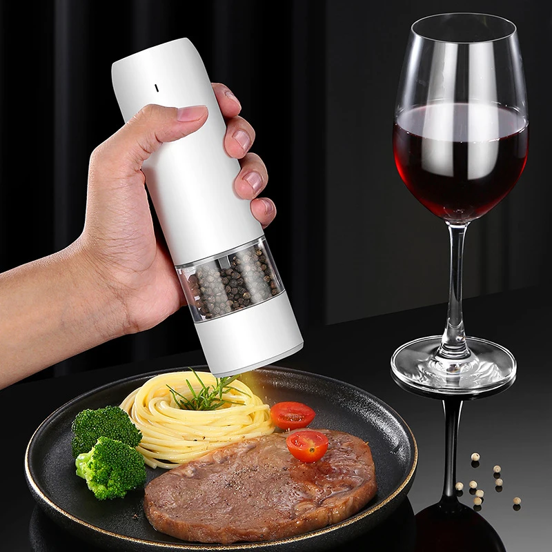 USB Charging Spice Salt Pepper Electric Automatic Mill And Grinder Adjustable Coarseness Kitchen Tool |