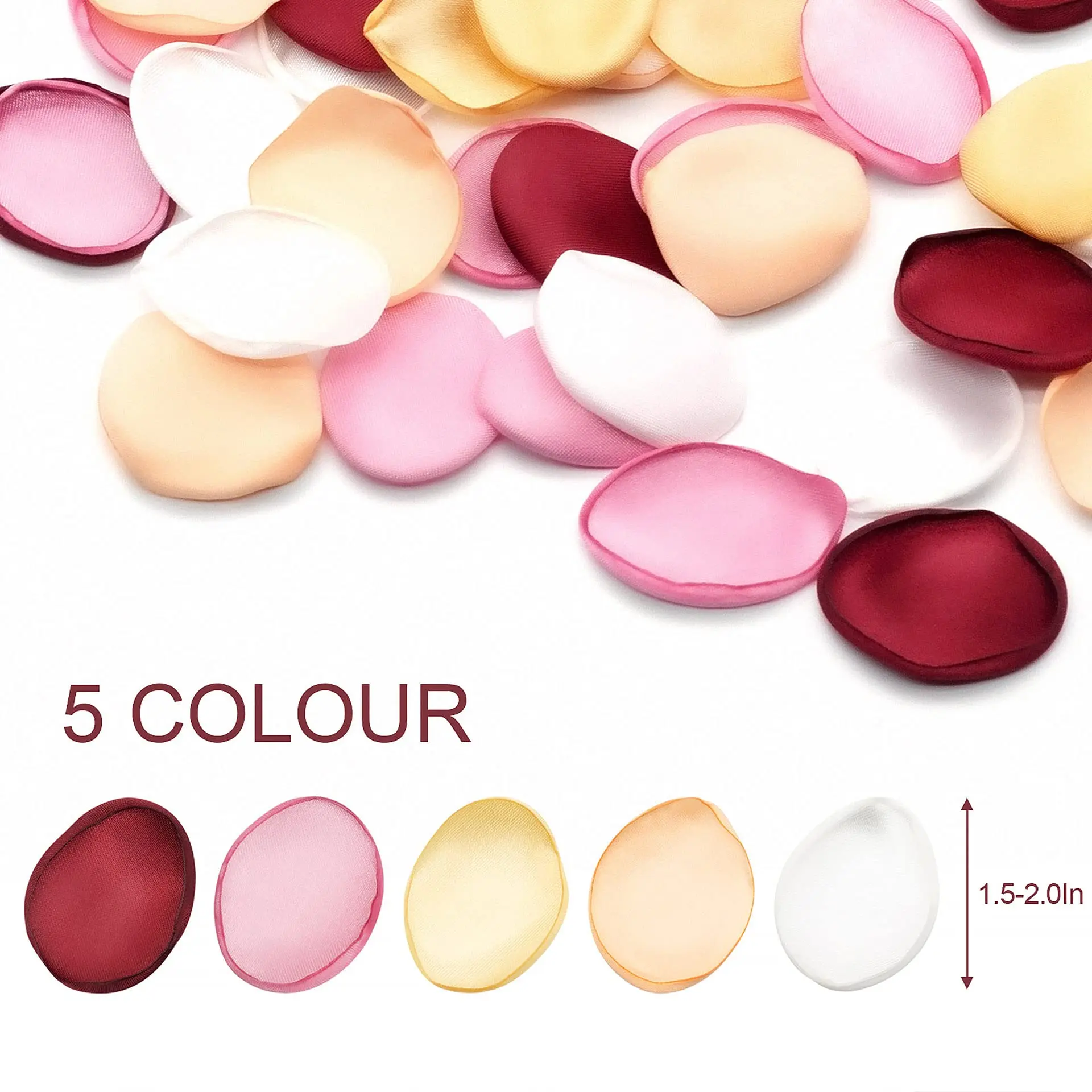 Artificial 100 Pcs Silk Rose Petals for Wedding Proposal Flowers Rose Petals Bulk for Basket decoration mariage champ&ecirc;tre
