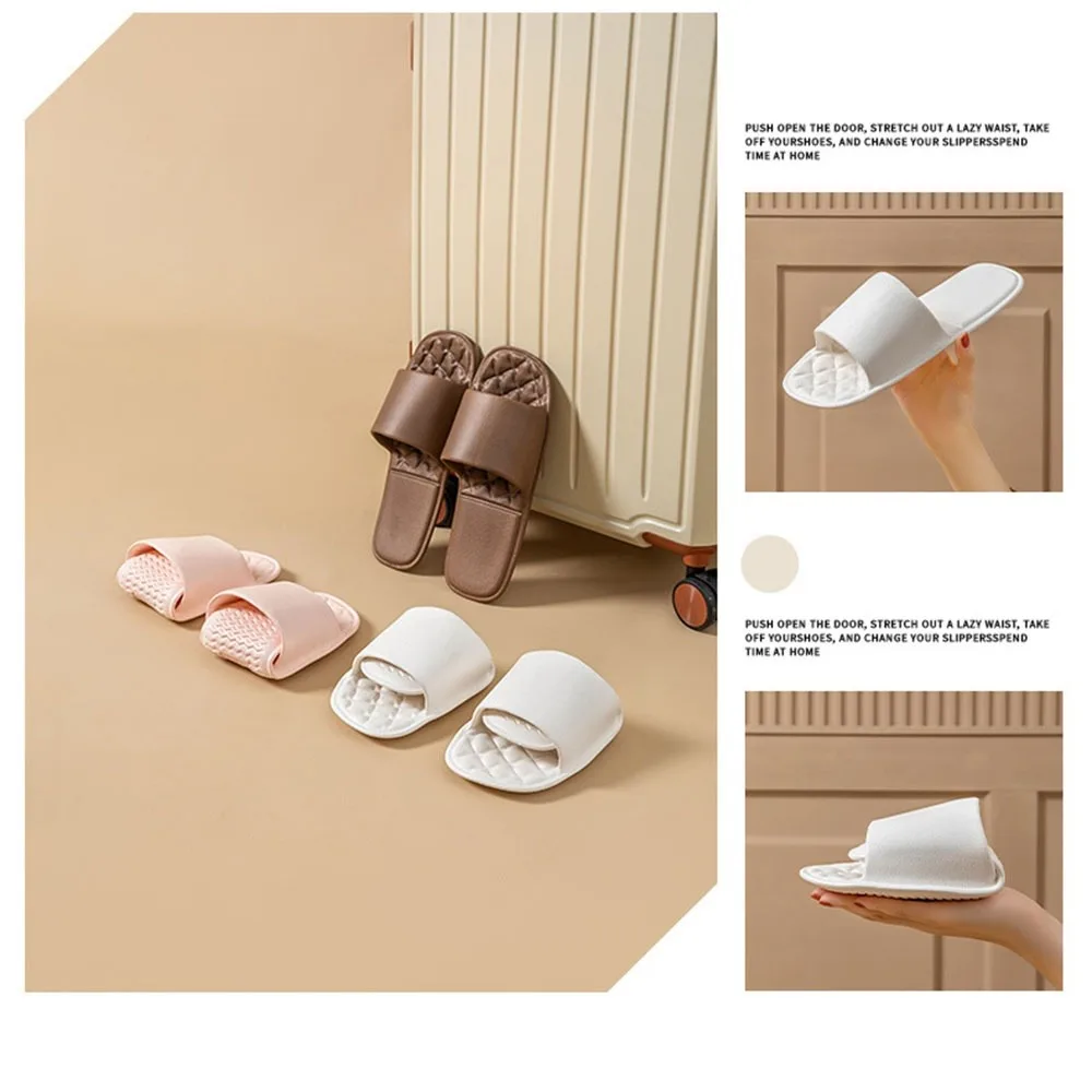 Simple Foldable Slippers Eva Lightweight Travel Slippers Hotel Room Slides Men Women