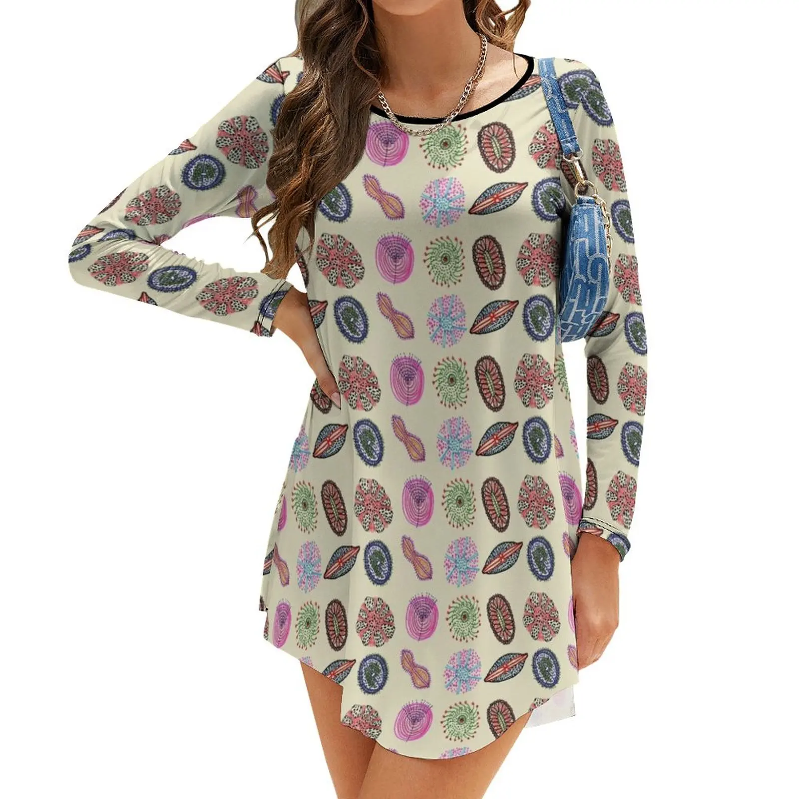 

colorful cells Long-Sleeve Dress dresses for womens dress Dresses gala
