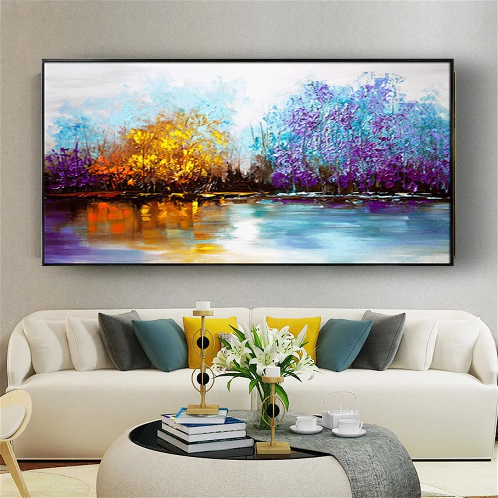 

Handmade Oil Painting On Canvas Office Hotel Salon Poster Decoration Living Room Large Wall Art Sea Scenery Hand-Painted Picture