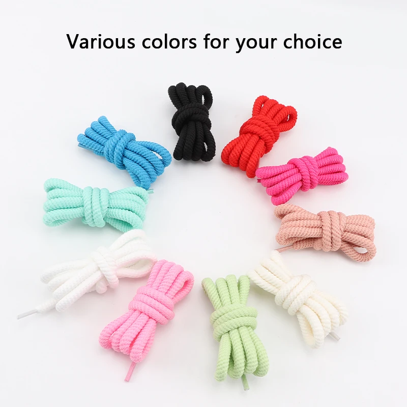

Round Linen Cotton Shoelaces for Sneakers Sport Boot Shoe Laces Suitable Board Shoes Canvas AF1/AJ Shoe Rope 100/120/140/160CM