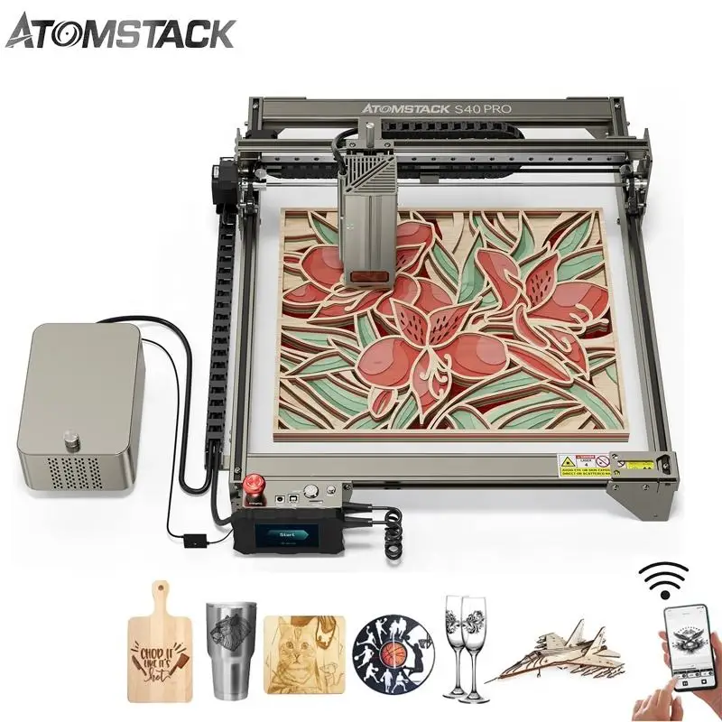 

ATOMSTACK S40 X40 Pro Max 210W Laser Engraver Machine 24W/48W Doual Mode With Doual Air Assist CNC Metal Router for Cuttin