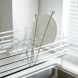 Stainless Steel Kitchen Glove and Utensil Drying Rack with Cup Hooks (1pc)