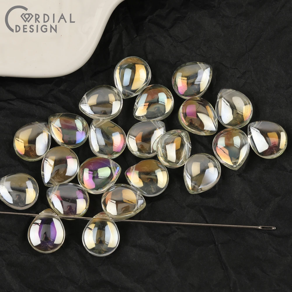 Cordial Design 10*12MM 300pcs Beads Making/Hand Made/DIY Glass Bead/Aurora Effect/Waterdrop Shape/Jewelry Findings & Components - cordial