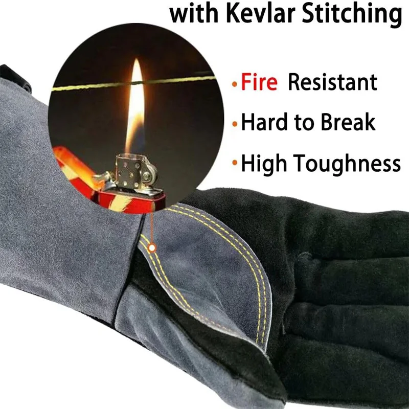 16inche Flame retardant gloves Heat Insulation Welding Gloves Welder Gloves protective gloves insulating gloves flame retardant gloves