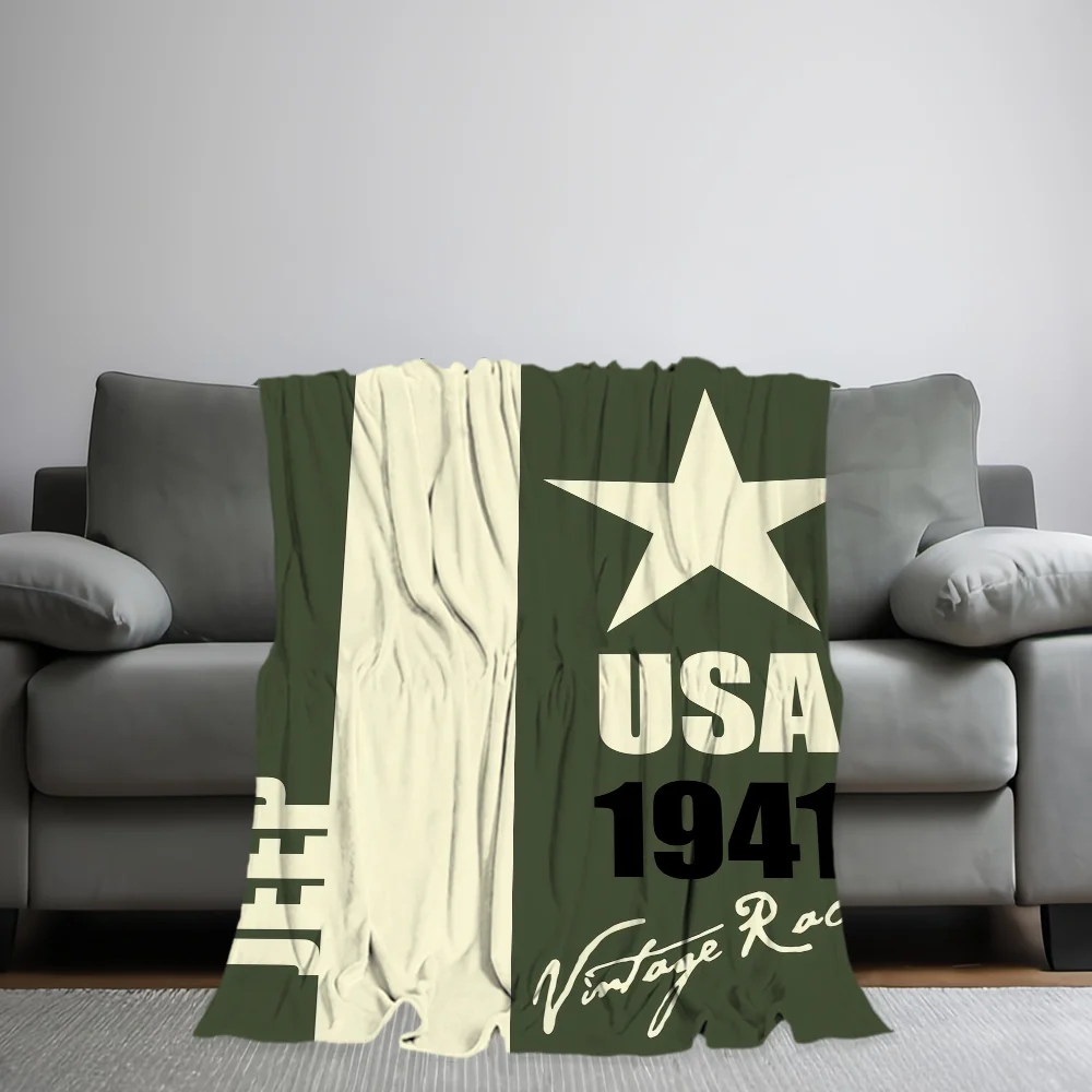 Fashion Racing Cras J-Jeep Blanket Skin friendly comfort warm soft plush blanket suitable sofa living room office bedroom 5