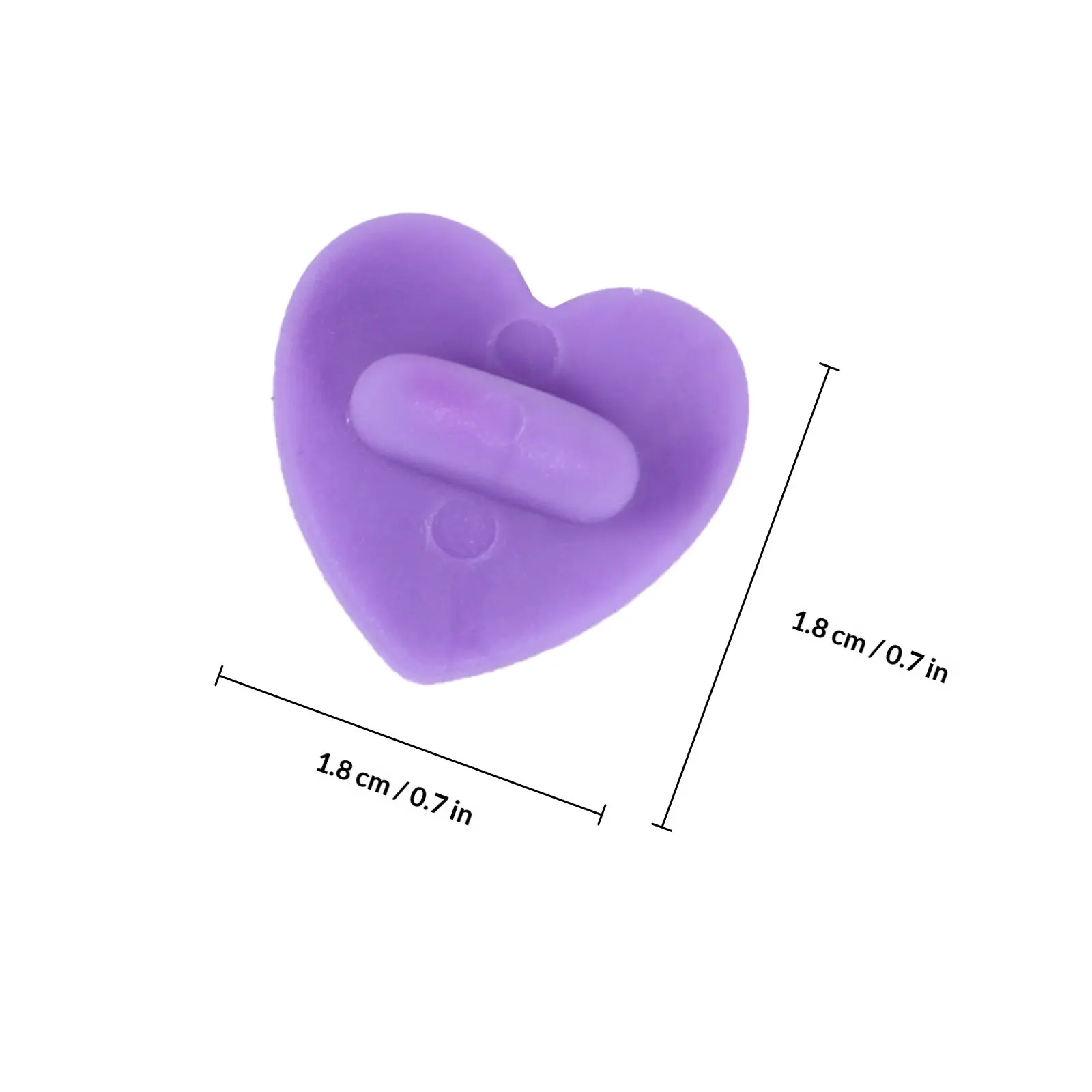 100개 하트 모양 브로치 핀 뒷면 고무 베이스 DIY 액세서리 배지 라펠 브로치 키퍼 브레스트핀 백킹 클래스프