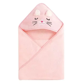 Accappatoio per bambini Asciugamano da bagno per neonati Coperte per ragazzi e ragazze Swaddle con cappuccio Coperta per asciugamani in pile di corallo per cartoni animati Biancheria da letto per bambini appena nati