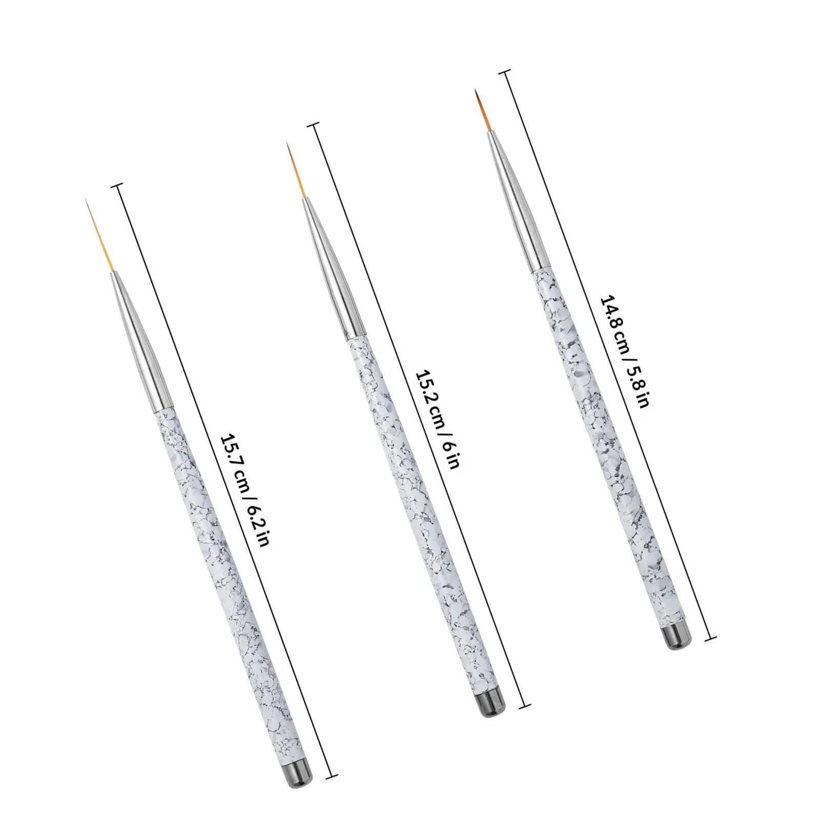 3Pcs 대리석 네일 아트 펜 고품질 매니큐어 DIY 드로잉 브러쉬 네일 아트 액세서리 홈 살롱 도구 매니큐어 도구