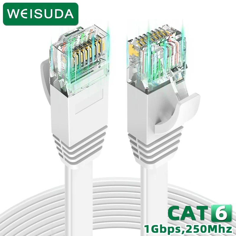 

CAT 6 Ethernet Cable High Speed 1000Mbps UTP RJ45 Patch Cord for Computer Router Laptop PS PC Internet Modem Cat6 Network Cable