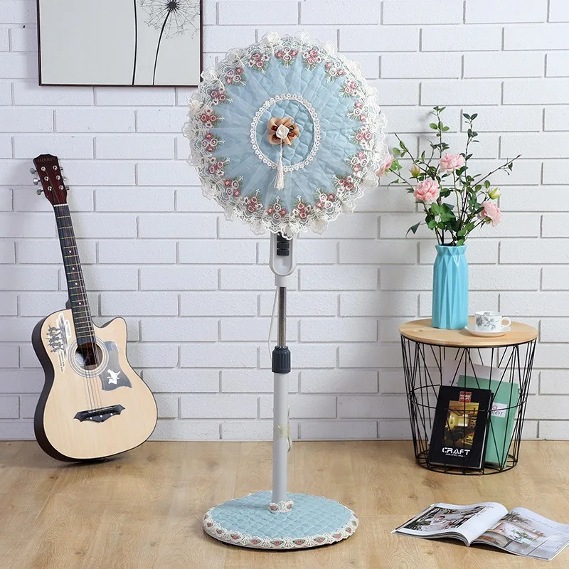 Creativity Floor-standing Electric Fans Dust Cover Round Shape Lace Cloth Art Protective Home Decoration Fan Guard
