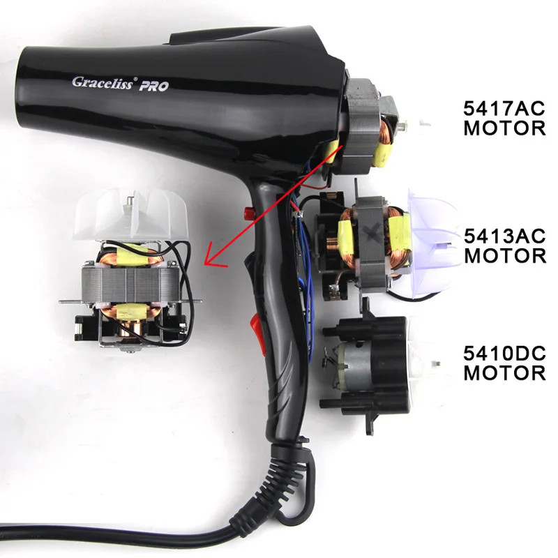 Real 2300W Professional Powerful Hair Dryer Fast Heating Hot And Cold Adjustment Ionic Air Blow Dryer For Hair Salon Use 2