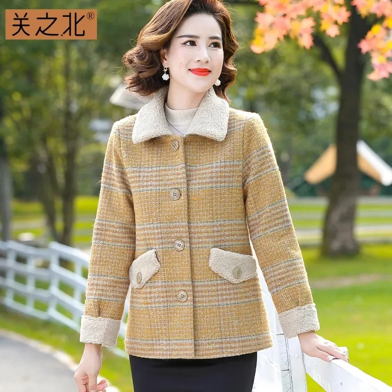 Middle-aged Mothers Wear Spring Autumn Coats, The New High-end Fashion Spring Coats For Middle-aged And Elderly Women.