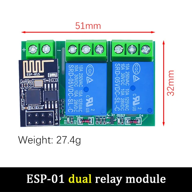 ตัวเลือกสินค้า โมดูลควบคุมไฟฟ้า Wi-Fi 2 ช่อง สำหรับ IoT