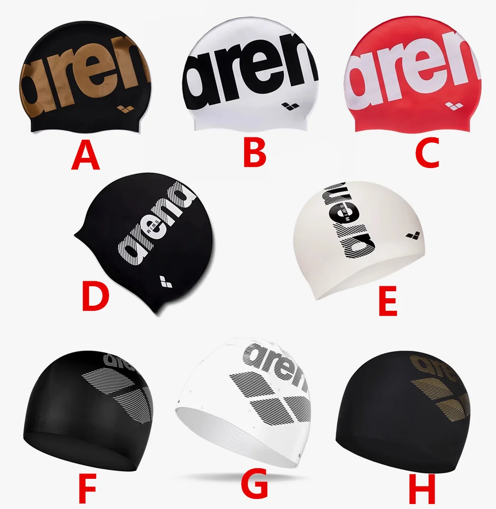 Arena Silicone Swimming Cap for Men and Women, Non slip, Waterproof, Low Resistance, Speed up Professional Swimming Equipment