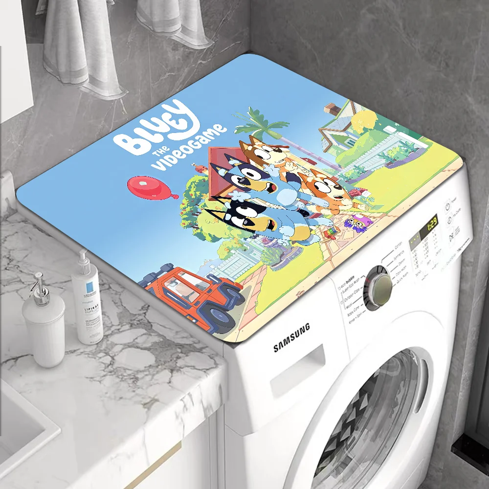 Cartoon B-Blueys Kitchen Draining Mat Non-slip Drain Dish Mats Coffee Pad Heat Resistant Placemat Dinnerware Dustproof Pads 3
