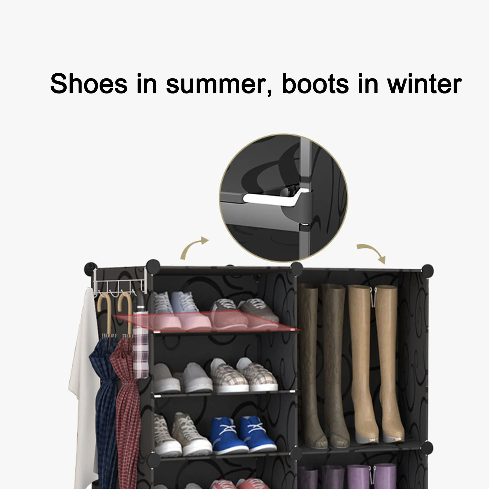 Modern and simple shoe rack multi-layer space-saving and economical home dustproof cabinet large-capacity shoe rack