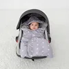 Newborn Baby Blanket 0-3Months Sleeping On Basket Stroller Car Seats Outside Travel Portable Windproof Warm Swaddle Wrap Hooded 2