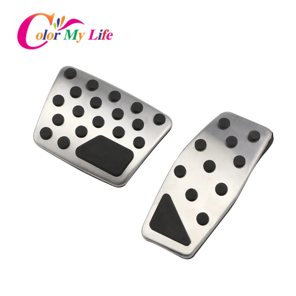 AT Car Gas Pedal Brake Pedal Cover Rest Pedale Color My Life Fit Fiat 500 X 500X 2015-Auto Pedals Accessories