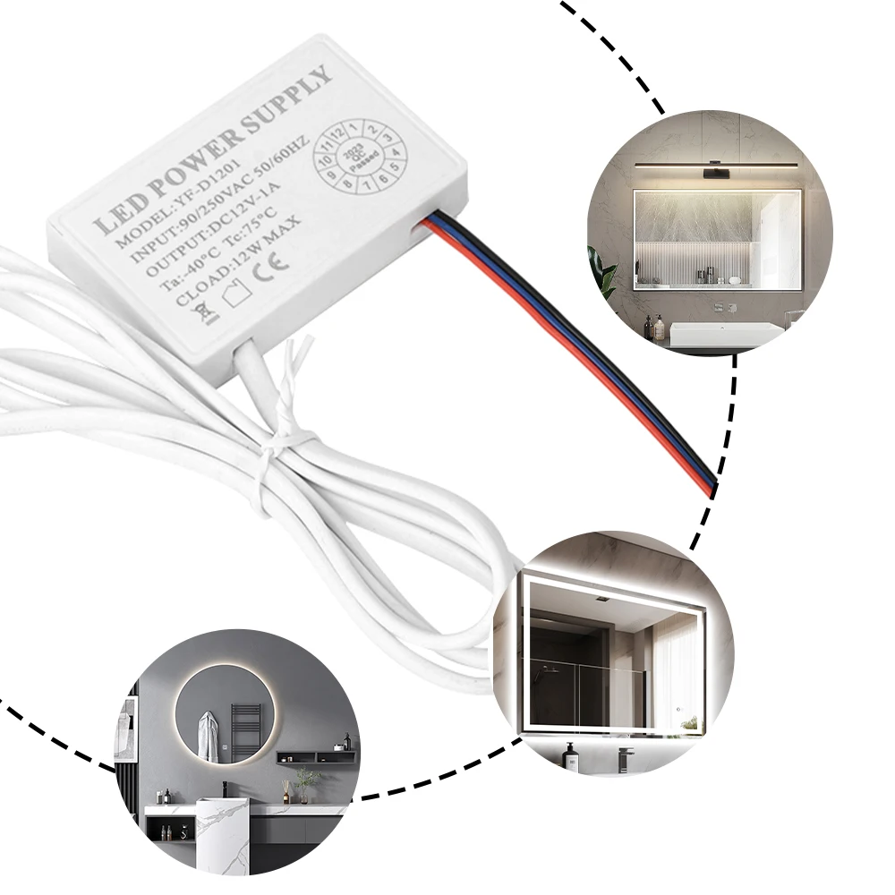 AC 90–250 V zu DC 12 V 1 A 12 W stufenlos dimmbarer Touch-Sensor-Schalter, LED-Treiber, All-in-One-Sensor-Netzteil – Detail 5