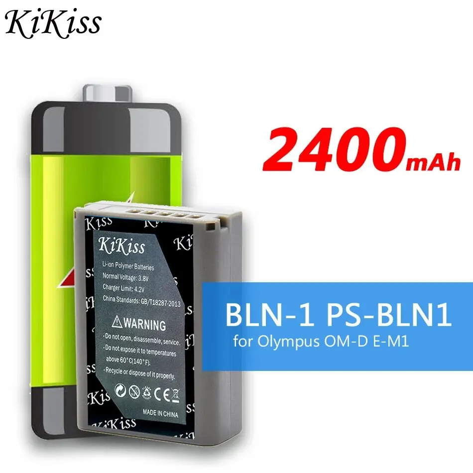 Batteria Kikiss Bln-1 Ps-Bln1 2400Mah Per Olympus Om-D E-M1 Pen F Omd E-M5 Pen E-P5 Sostituzione Bateria