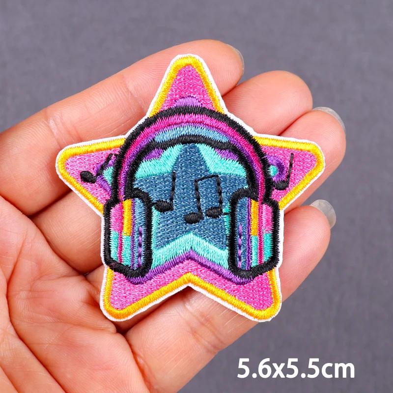 Cute Cartoon Patch DIY Embroidery Iron On Patches For Clothing thermoadhesive patches On Clothes Watermelon Cat Ironing Sticker