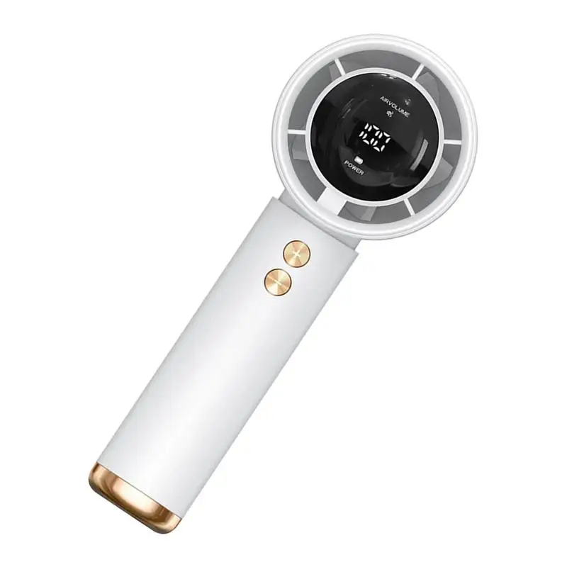 Handheld Fan Rechargeable Portable Turbo Fan 13000 Rpm Powerful Wind Battery Operated Air Circulator For Travel/Camping/Outdoor