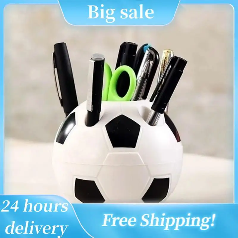 

Soccer Shape Tool Supplies Pen Pencil Holder Football Shape Toothbrush Holder Desktop Rack Table Home Decoration Student Gifts