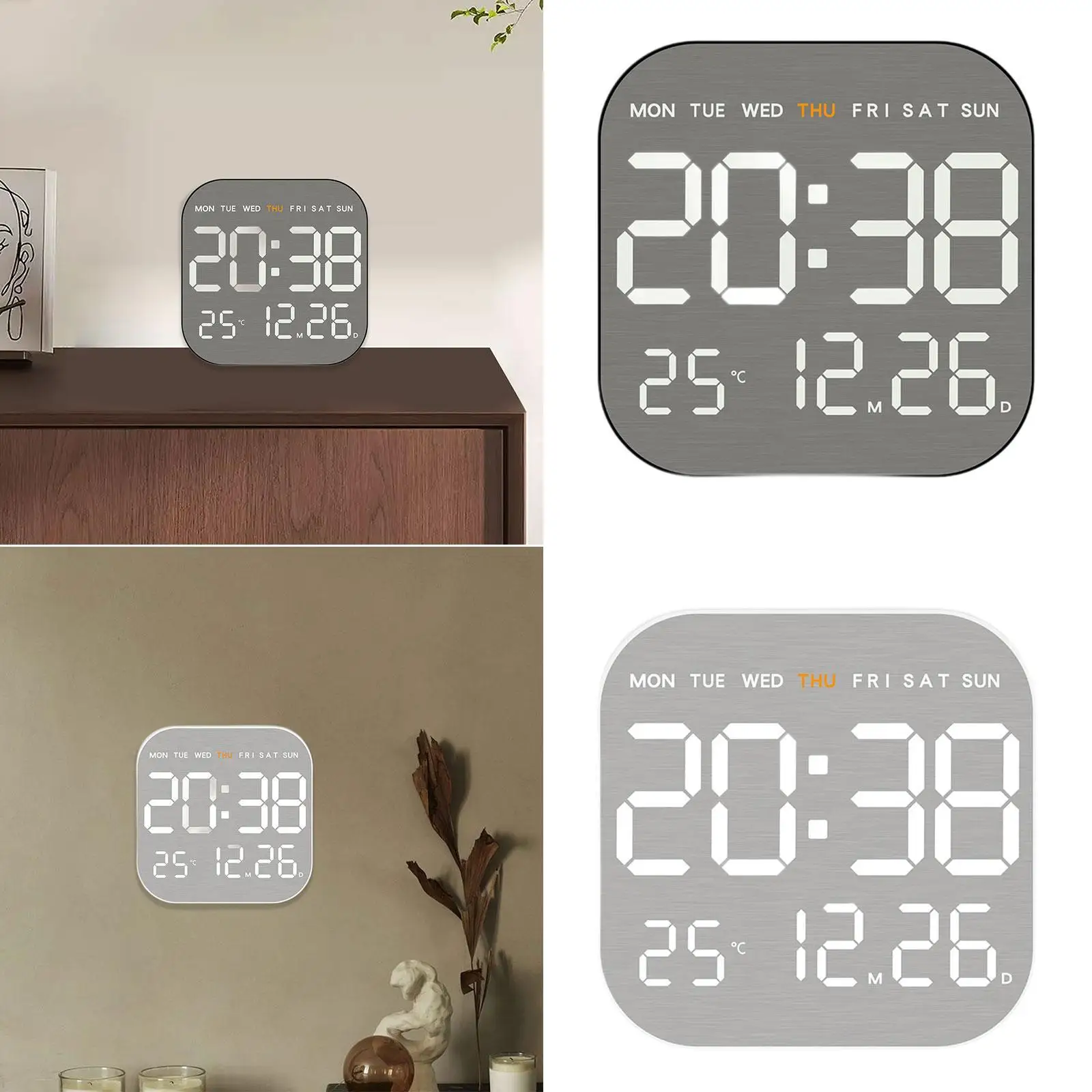 Digital Wall Clock Multipurpose Table Clock for Classroom Bedroom Study Room