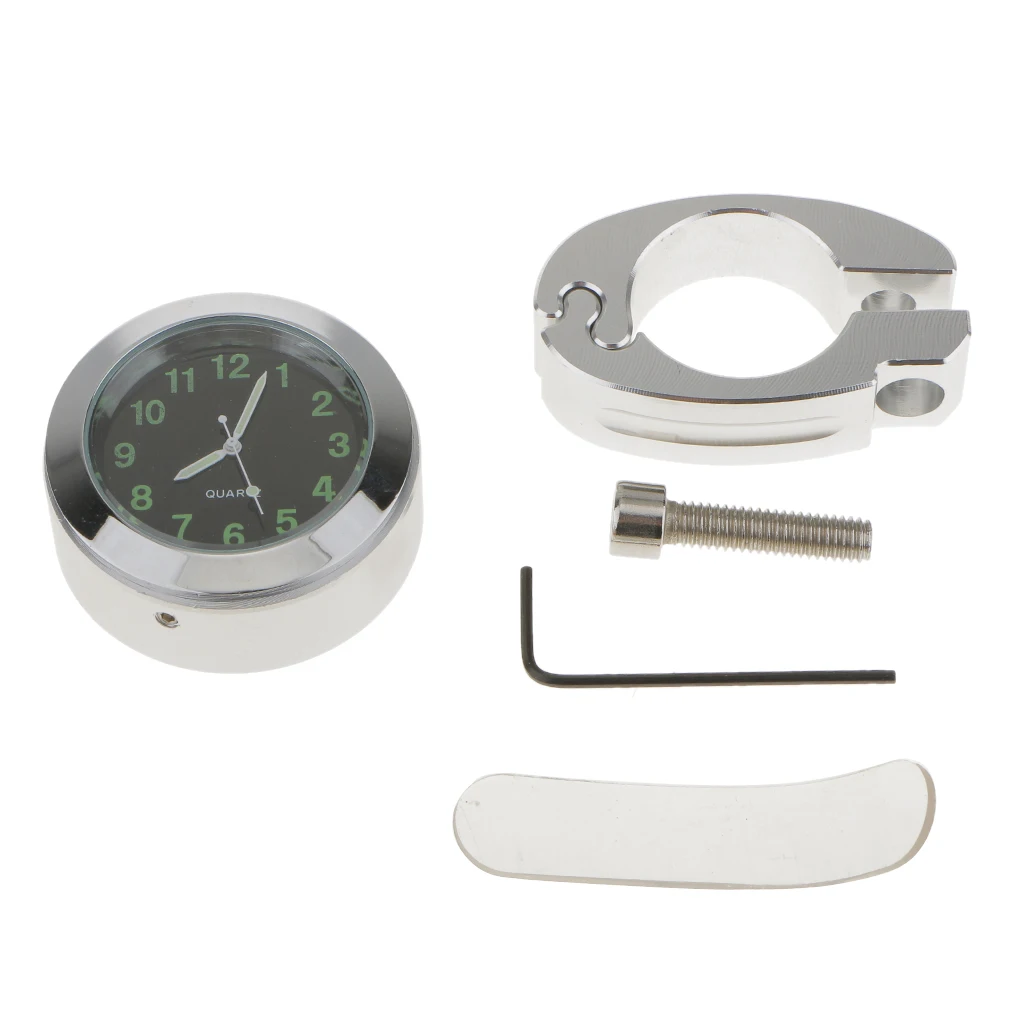 

Waterproof Motorcycle Clock Chrome Handlebar Mount Instrument for