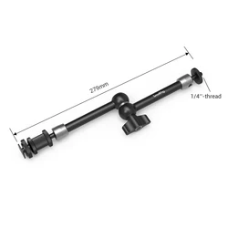 Enhanced Adjustable Articulating Magic Arm, 9.5 inches - Ideal for DSLR LCD Monitors and LED Lights (11inch)