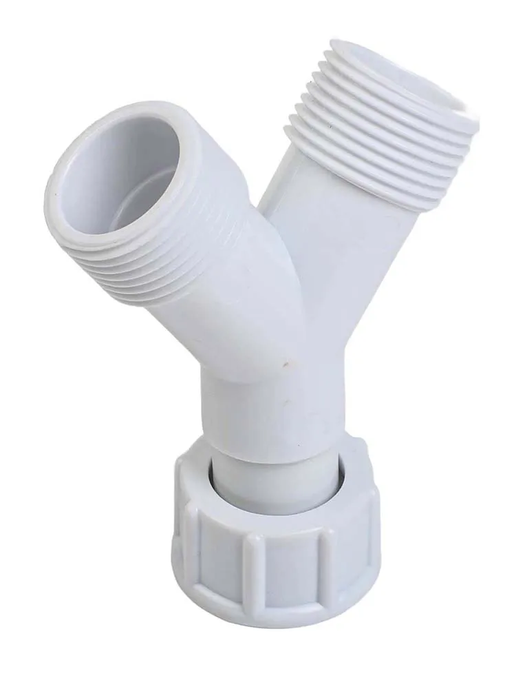 อ่างล้างจานท่อระบายน้ําอะแดปเตอร์เครื่องล้างจานเครื่องซักผ้า Y Tee Connector อะแดปเตอร์ Double Inlet Junction แยกท่อระบายน้ําการเชื่อมต่อ 1