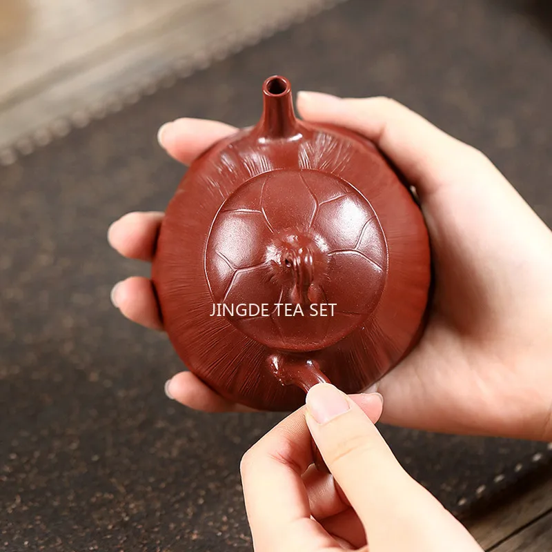 110ml  Ball Hole Yixing Handmade Purple Clay Teapot Small Capacity Tea Pot Beauty Tea Infuser Kettle Raw Ore Zisha  Puer Teapot