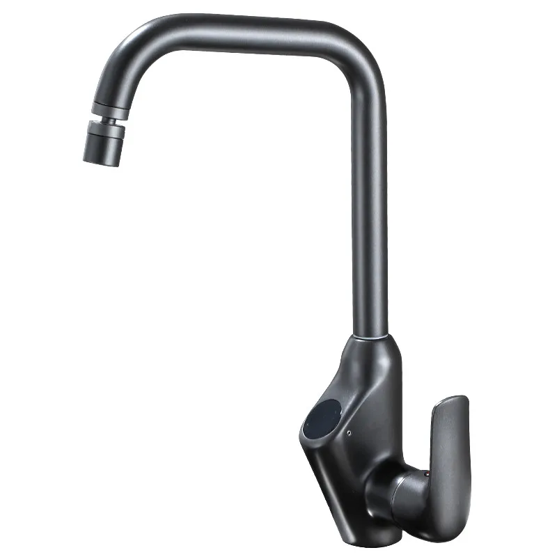 Kitchen Sink Mixer Faucets Brass Taps Temperature Display Hot & Cold New Single Lever Handle Gun Grey/Chrome/Black Deck Mounted